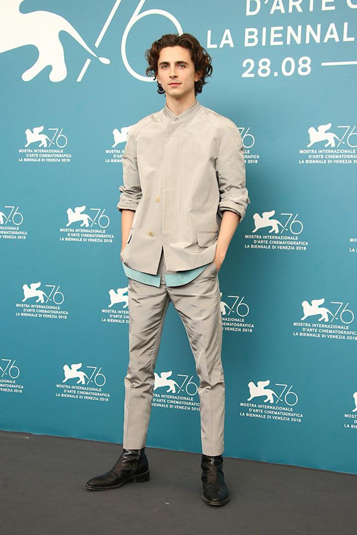 Timothée Chalamet en la presentación de 'The King' en el Festival de Venecia