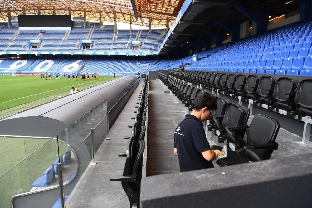 Último entrenamiento del Dépor antes del Madrid