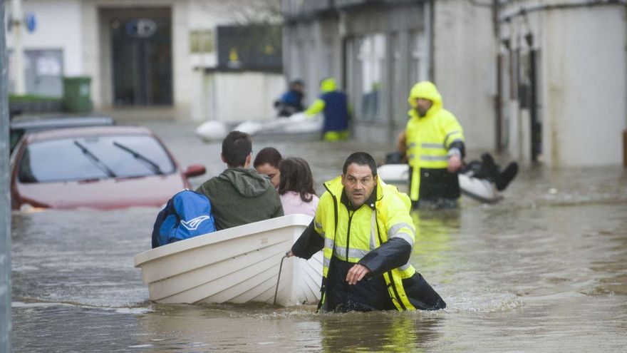 Inundación en la zona de As Brañas de Sada en 2016. |  J. Roller