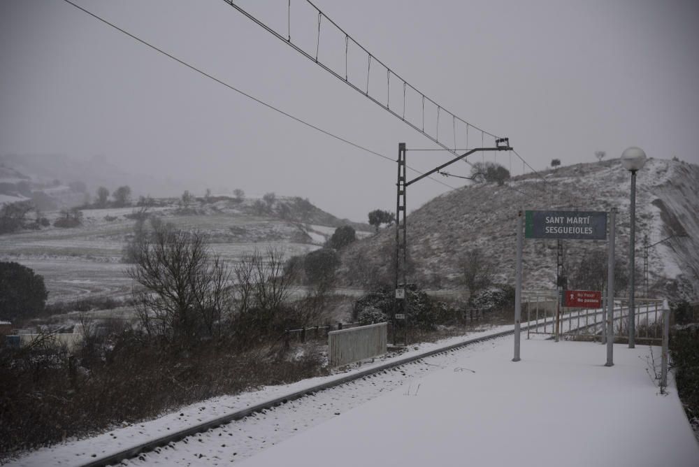 Fotos de la nevada a la Catalunya Central