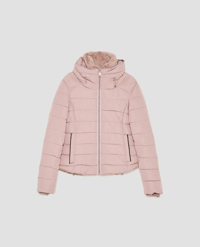Nueva colección de Zara: chaqueta acolchada rosa