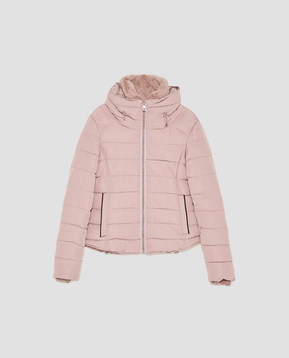 Nueva colección de Zara: chaqueta acolchada rosa