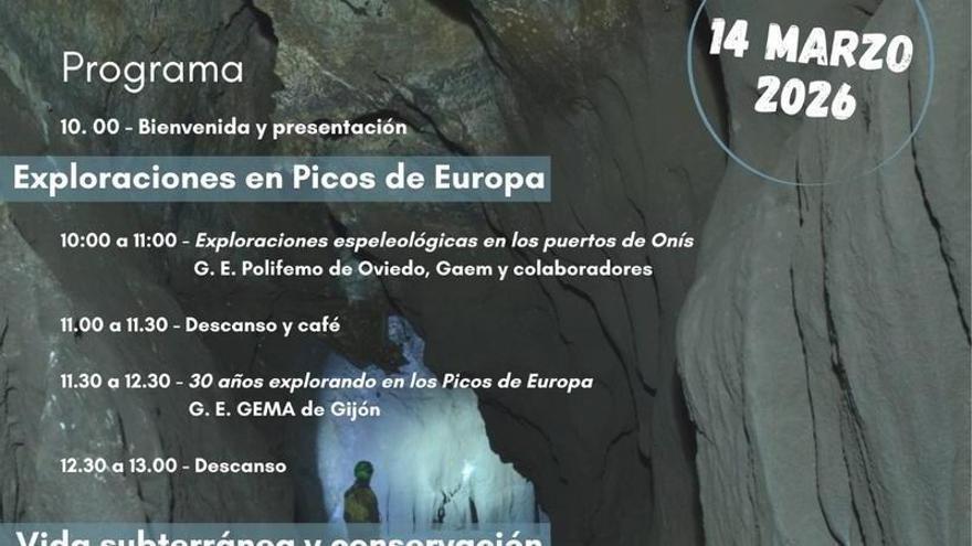 La espeleología asturiana se cita en Onís el 14 de marzo