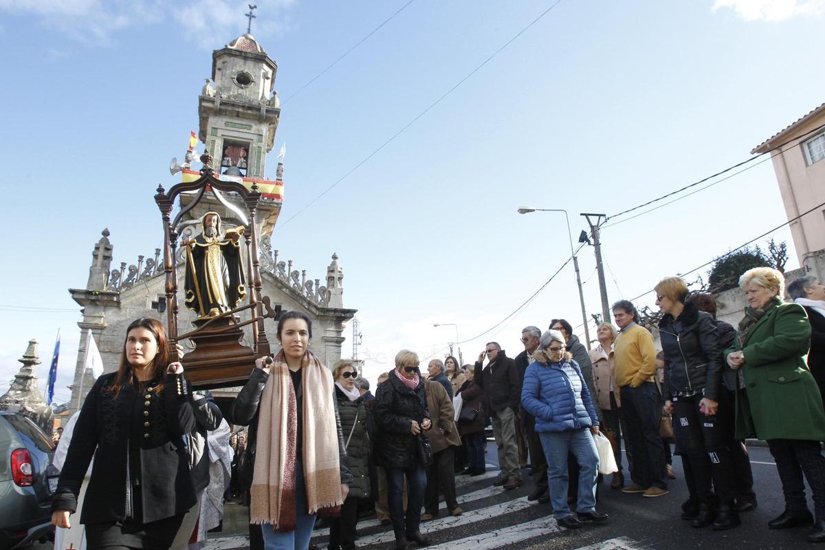 Foto de archivo de una procesión de San Amaro de Matamá.