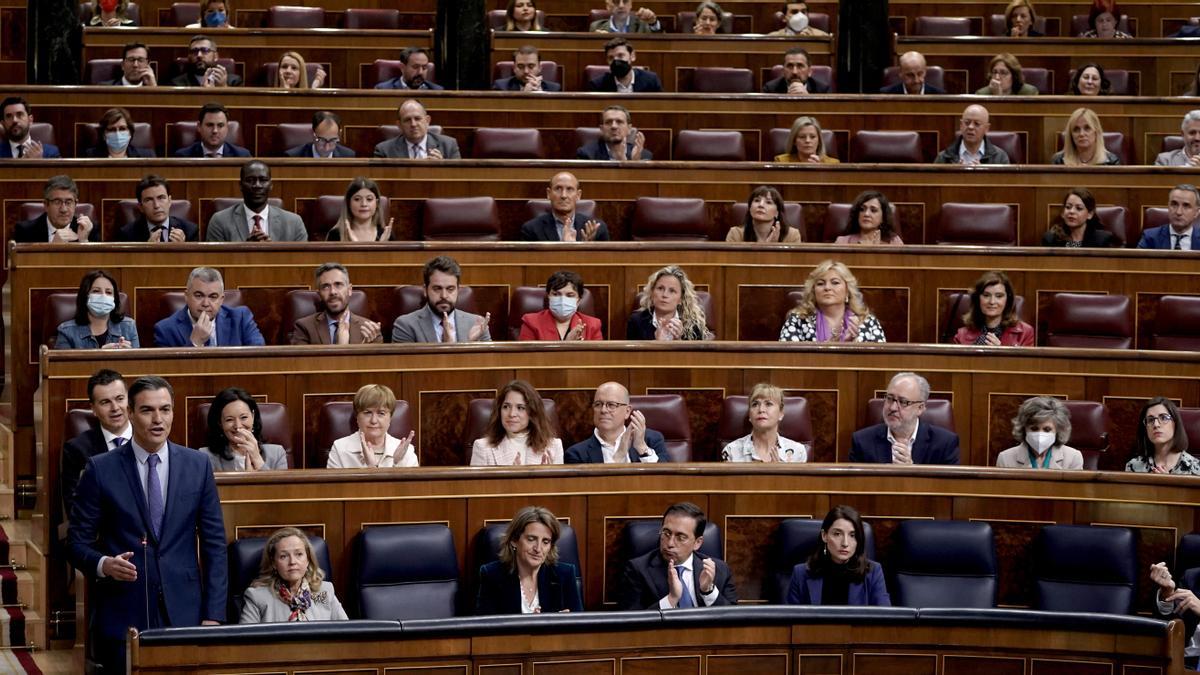 La bancada socialista del Congreso de los Diputados.