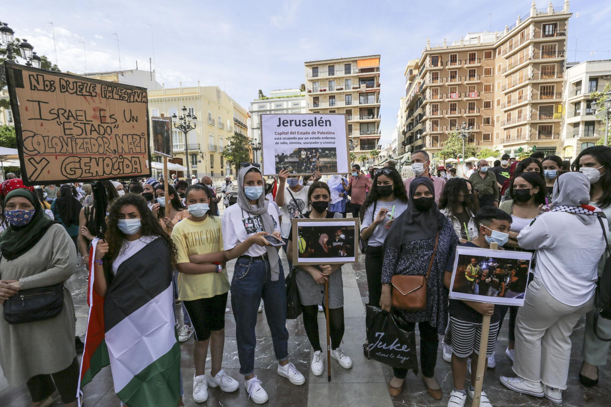 Una concentración en València denuncia la "masacre" en Gaza contra el pueblo palestino