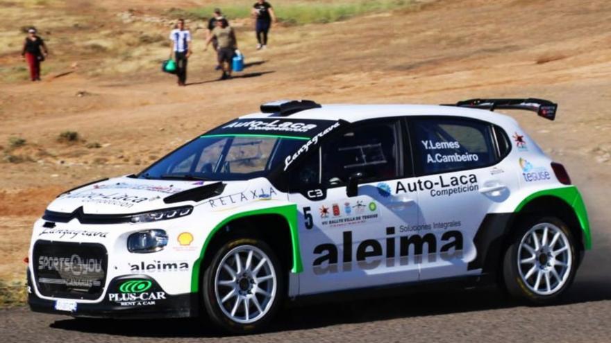 Yeray Lemes y Aitor Cambeiro (Citroén C3 Rally2), ayer en el Rally de Teguise  | | LP/DLP
