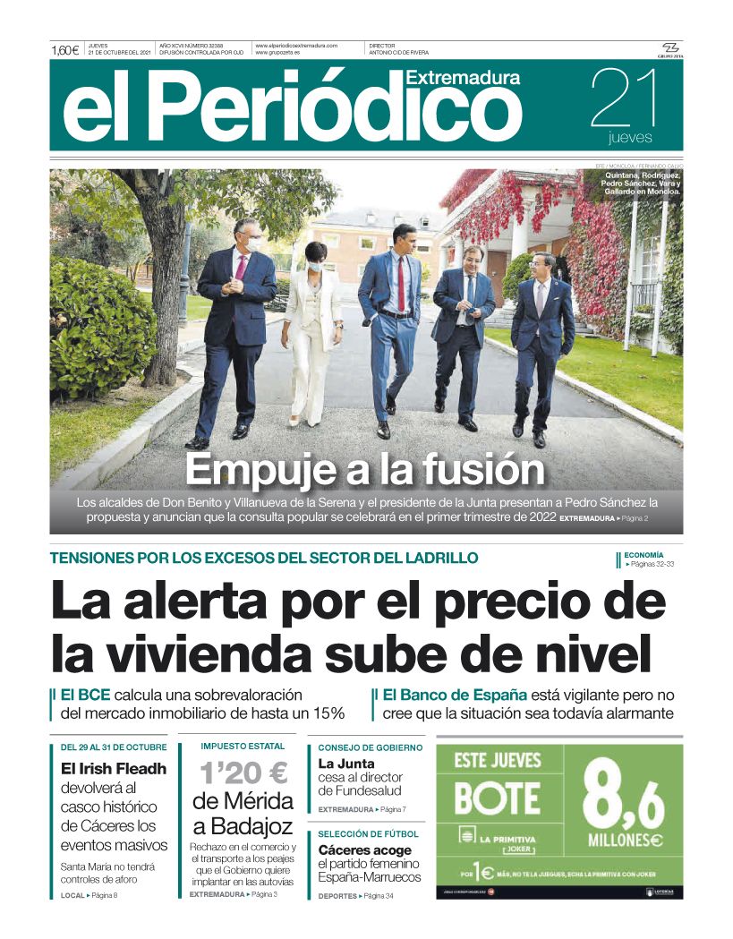 Consulta la portada correspondiente al día 21 de octubre del 2021