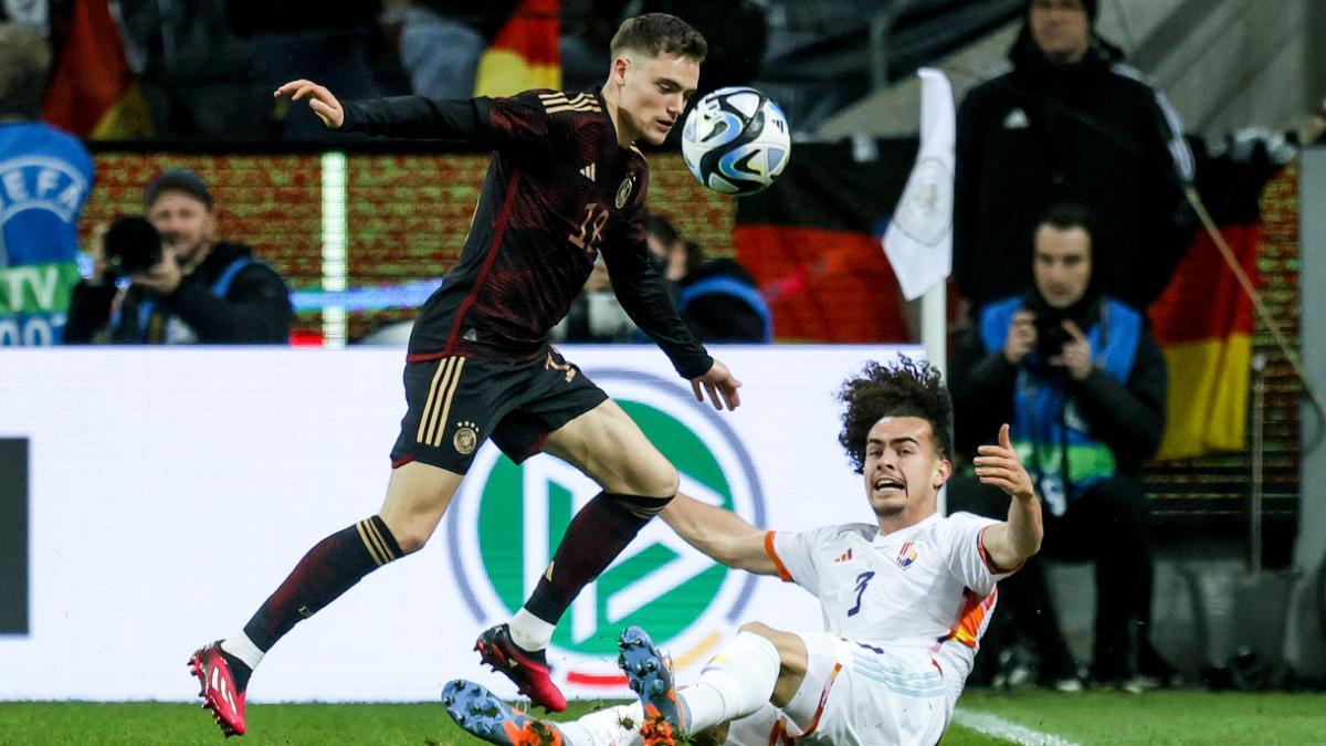 Florian Wirtz, durante un partido con Alemania