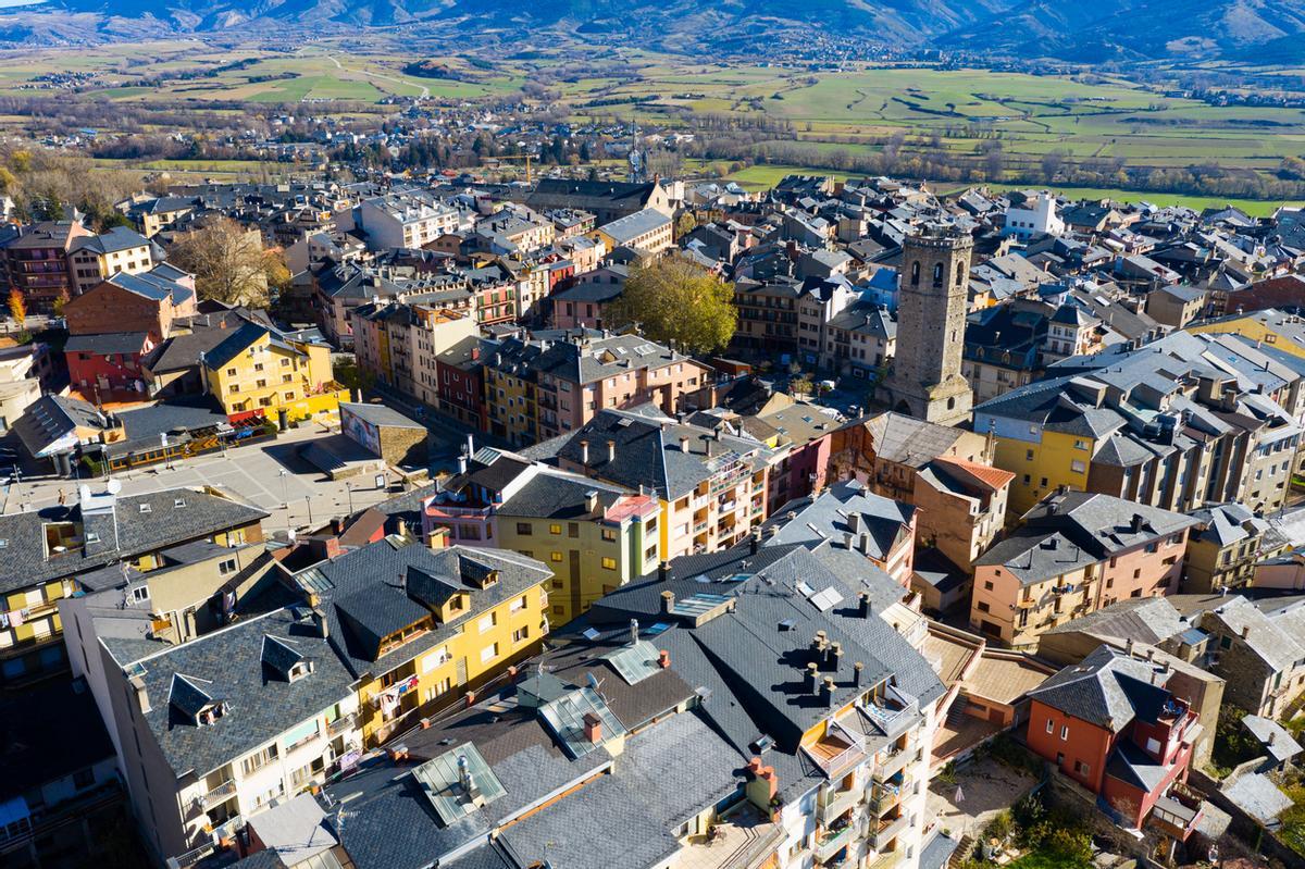 Vista aérea de Puigcerdà, en La Cerdanya
