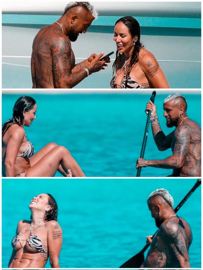 Arturo Vidal, de vacaciones con su pareja