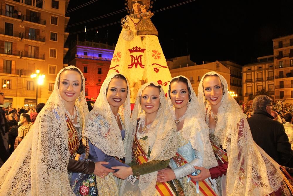 Las cinco últimas falleras mayores: Rocío Gil, Alicia Moreno, Carmen Sancho, Estefanía Lopez y Raquel Alario