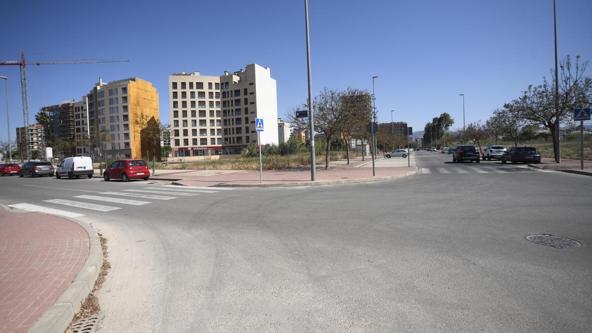 Terrenos al norte de Murcia incluidos recientemente en el mapa de riadas.