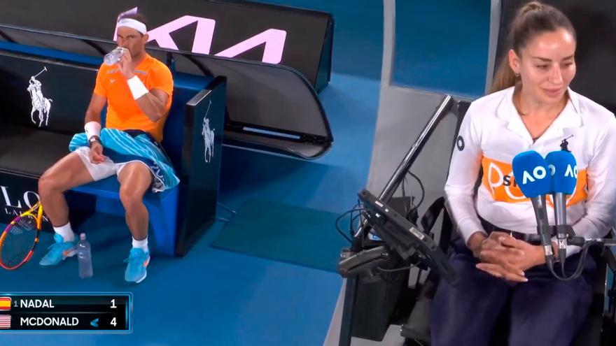 El tremendo enfado de Rafal Nadal con la juez de silla