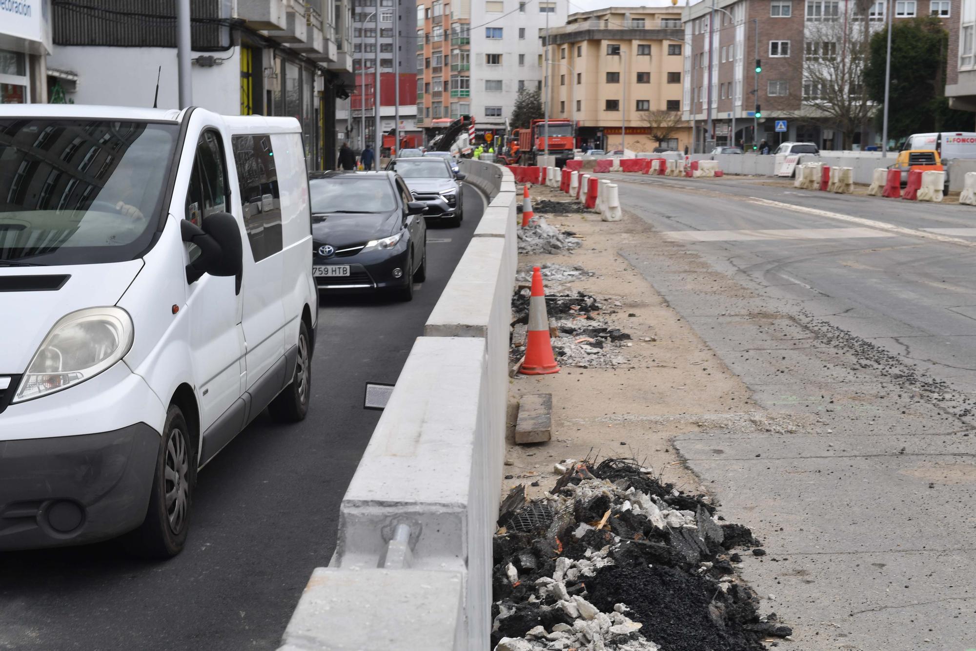 Arrancan los cambios de tráfico por la obra de Sol y Mar en Perillo