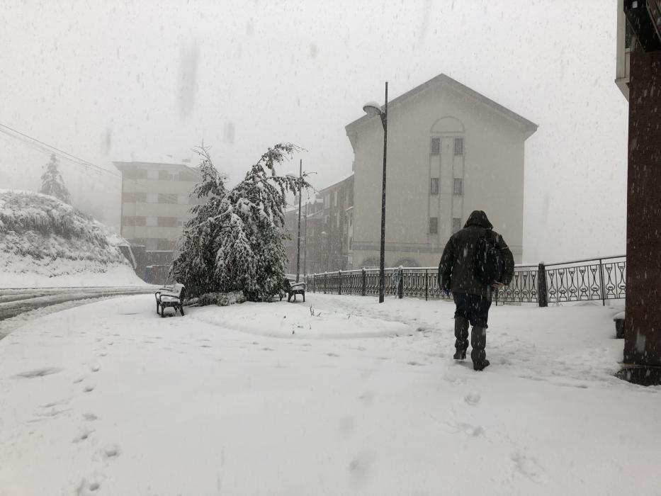 Nevada en el Suroccidente de Asturias