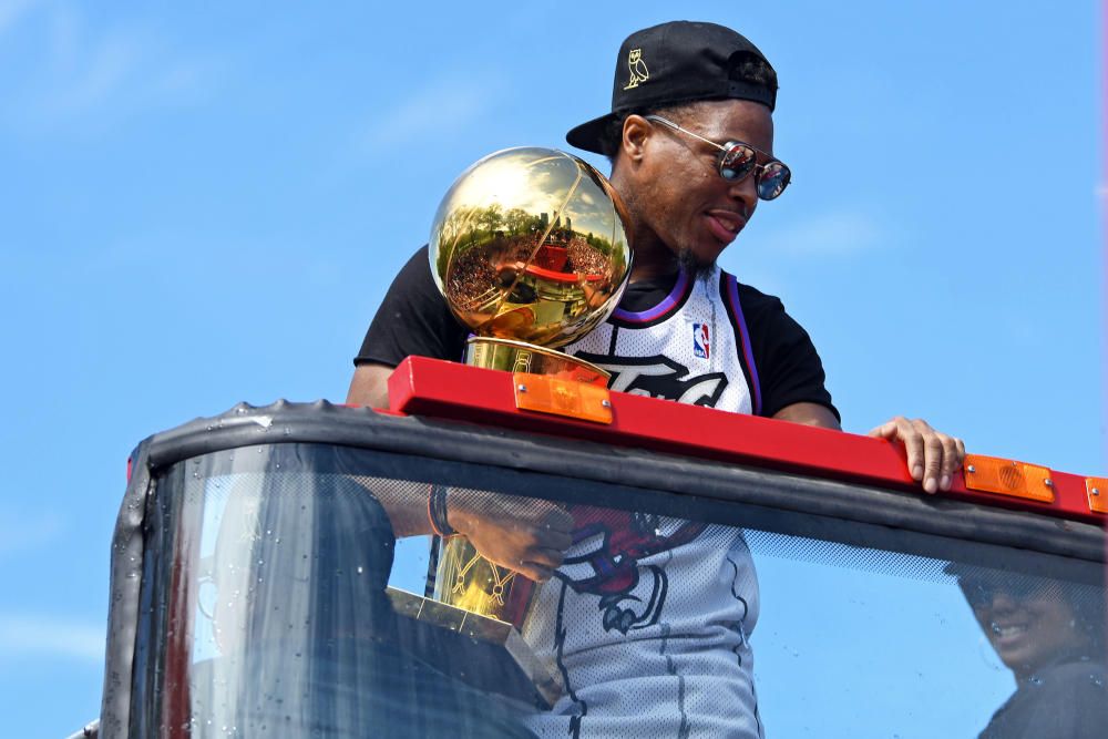 Los Raptors celebran el título de la NBA