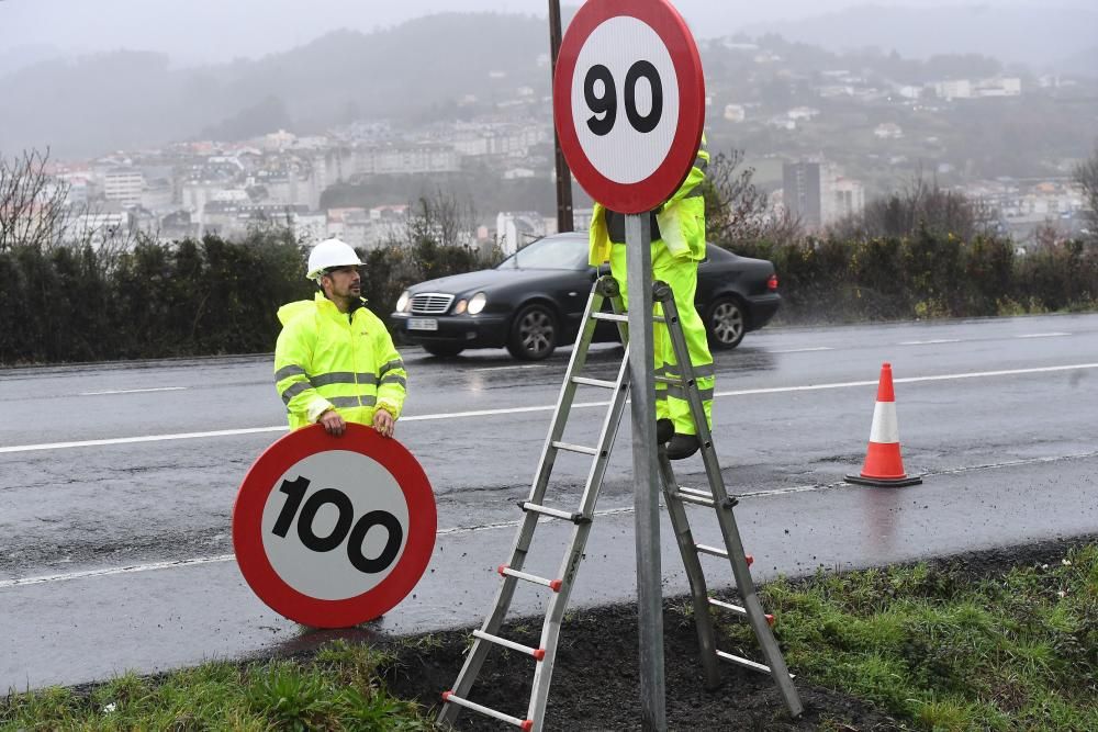 Nuevos límites a 90km/h en carreteras de A Coruña