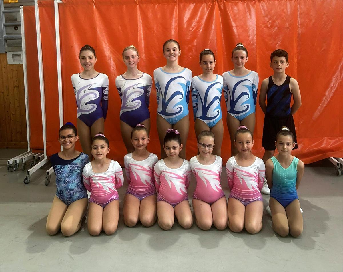 Participantes de gimnasia aeróbica.