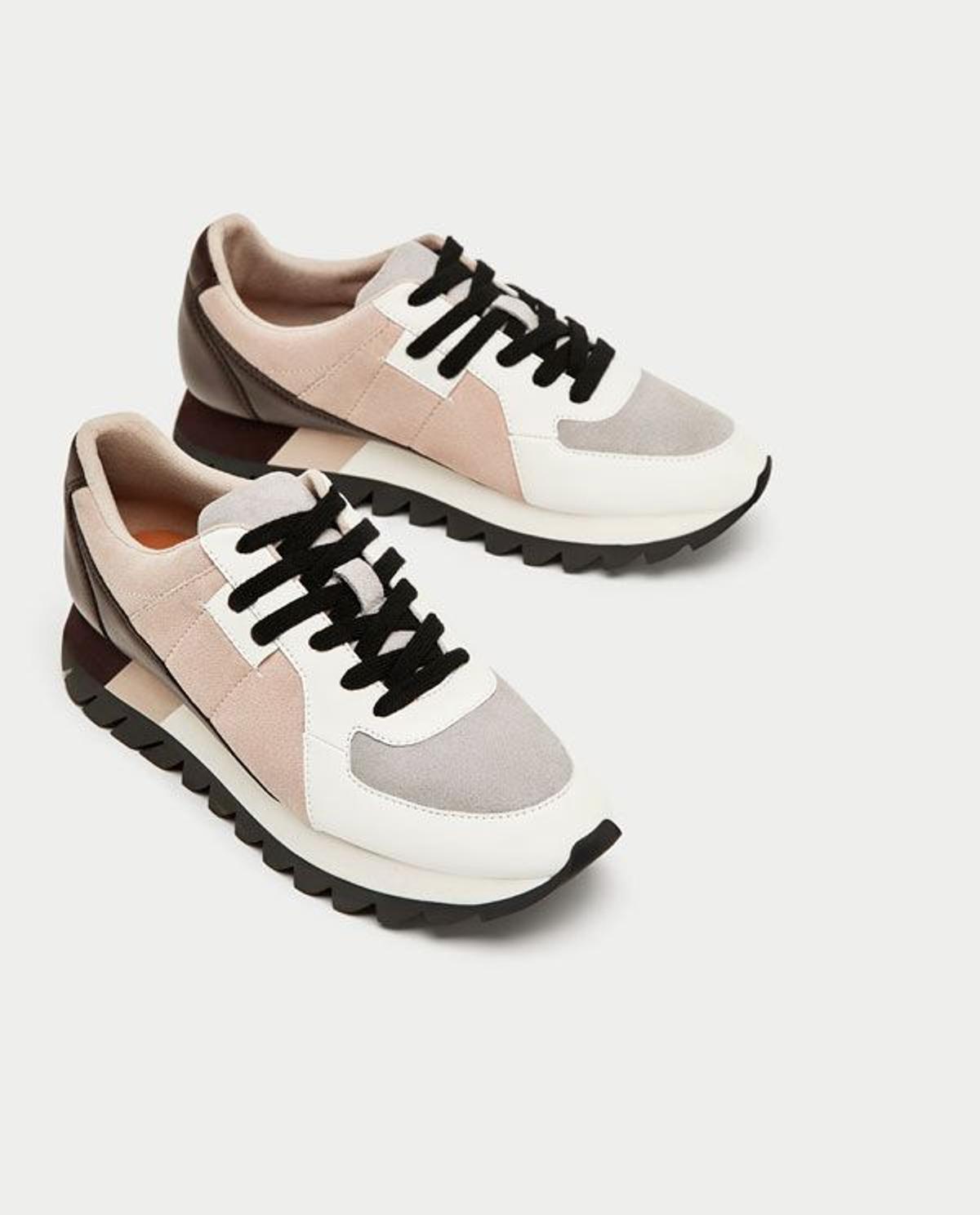 Zapatillas plataformas, la deportiva Zara - Woman