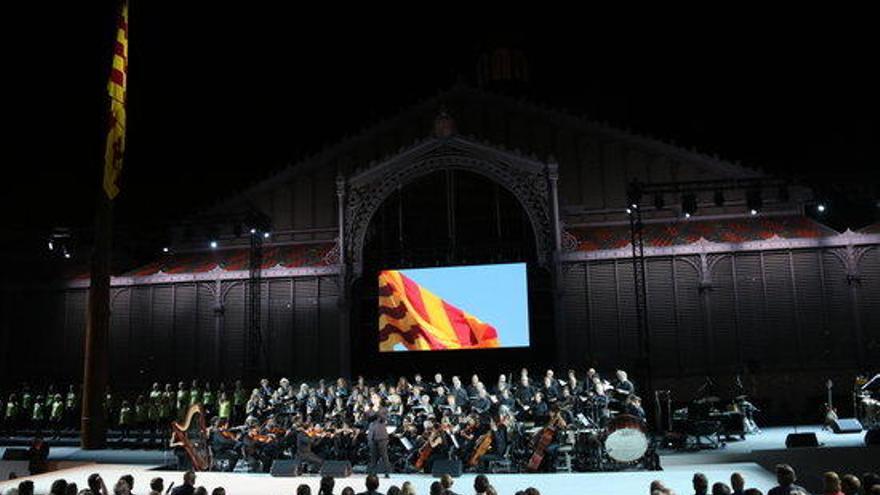 Un moment de l&#039;acte institucional de la Diada.