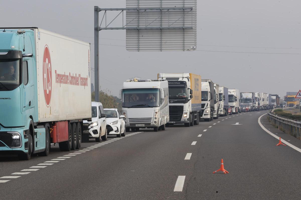 Accidente múltiple en la AP-7 en Castellón