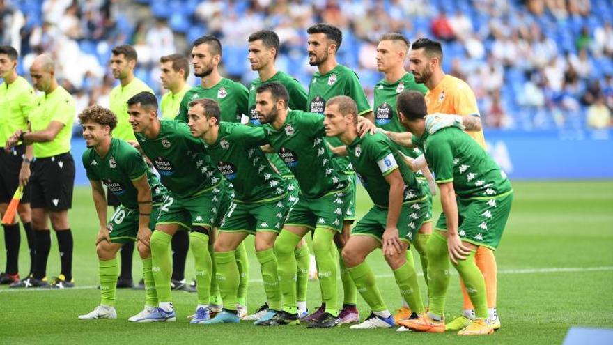 Alineación del Deportivo el domingo contra el Pontevedra en Riazor. |  // CARLOS PARDELLAS