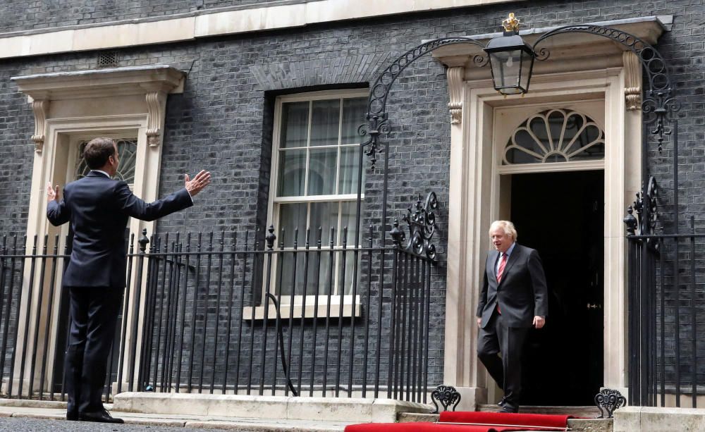 British Prime Minister Boris Johnson meets ...