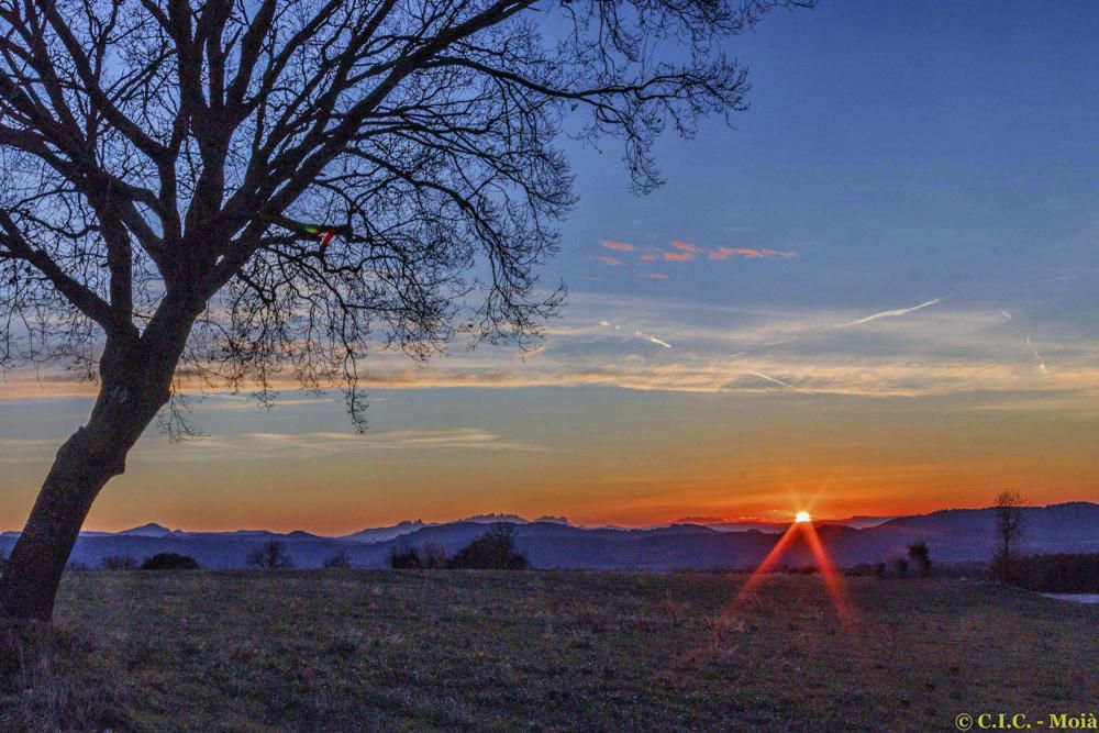 Posta de sol des de Moià.