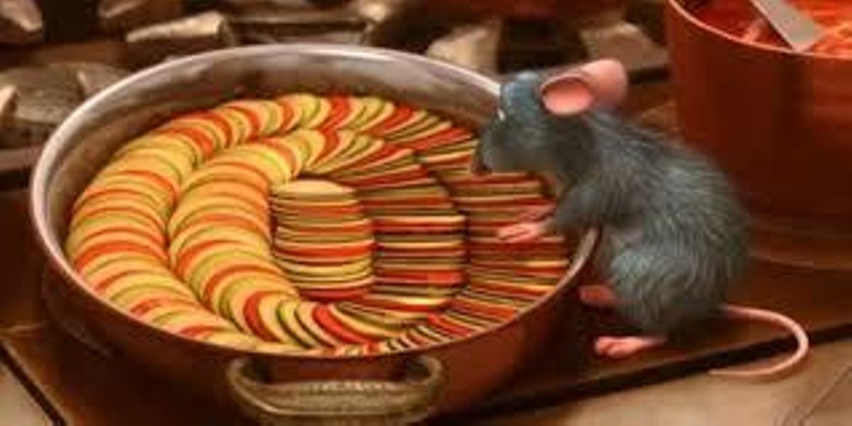 El delicioso ratatouille de la película de Disney.