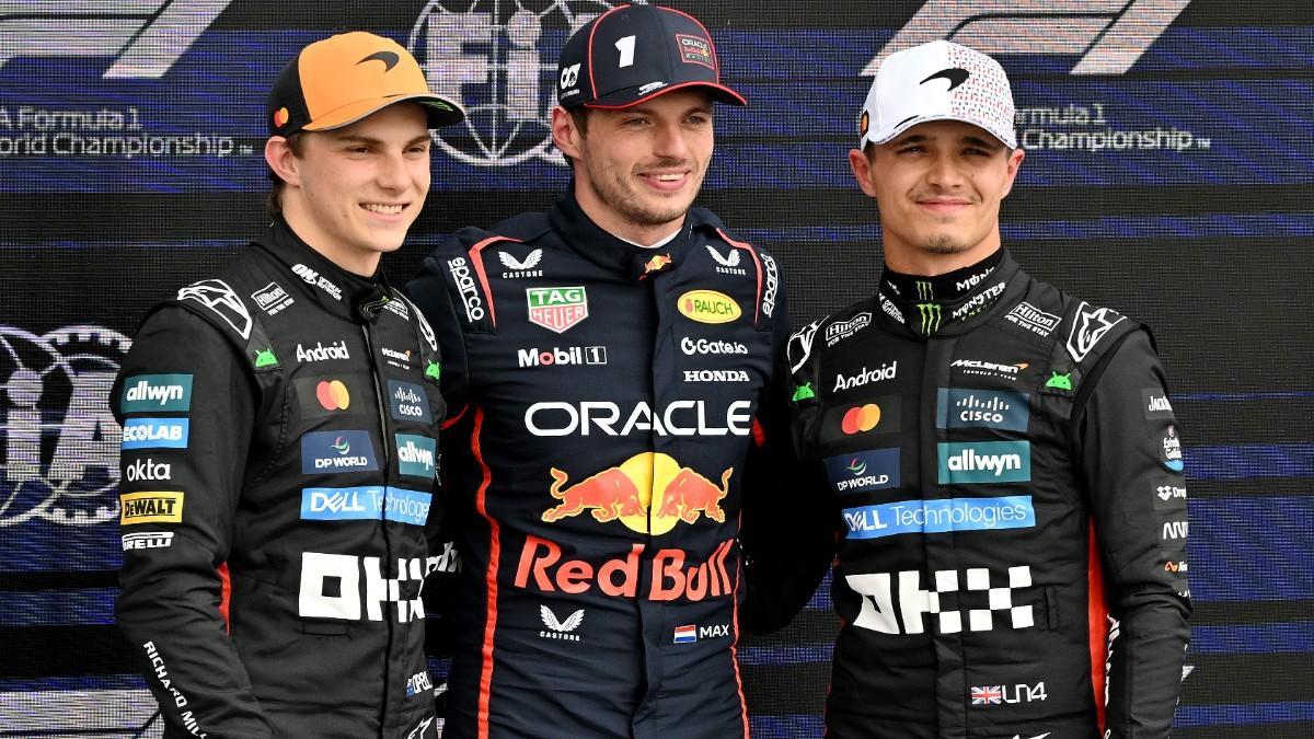 Piastri, Verstappen y Norris, en Gran bretaña