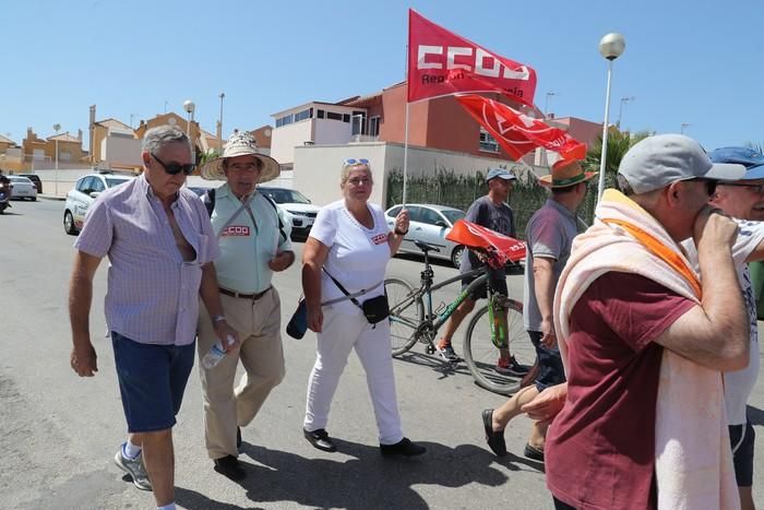 Protesta del sector de la hostelería en La Manga