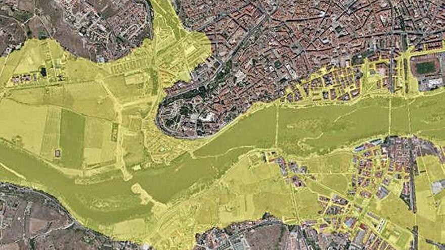 Líneas de inundabilidad que el Ayuntamiento de Zamora pone en entredicho.