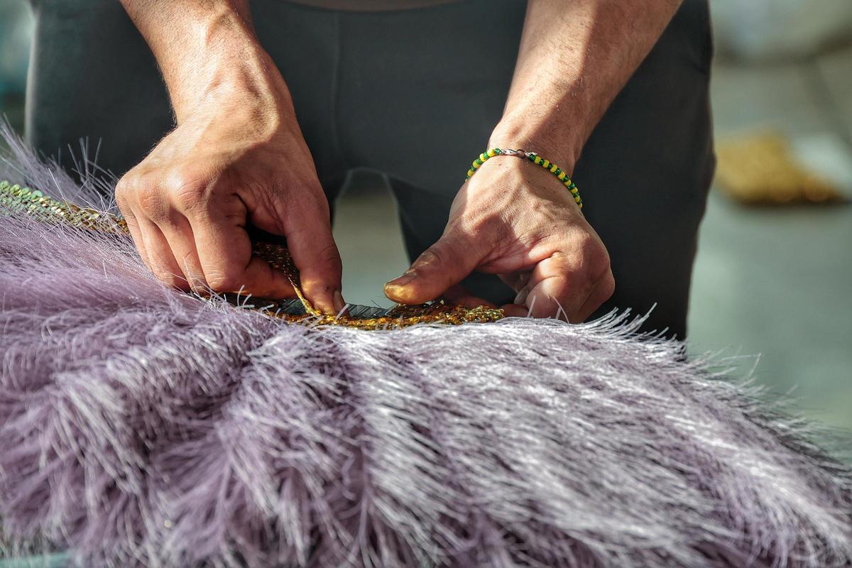 Un momento de preparación antes de la gala