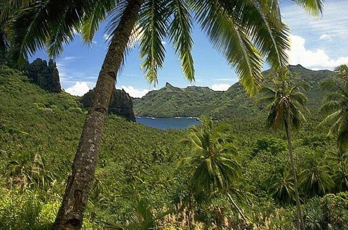 Horizonte de Nuku Hiva, en la Polinesia Francesa.
