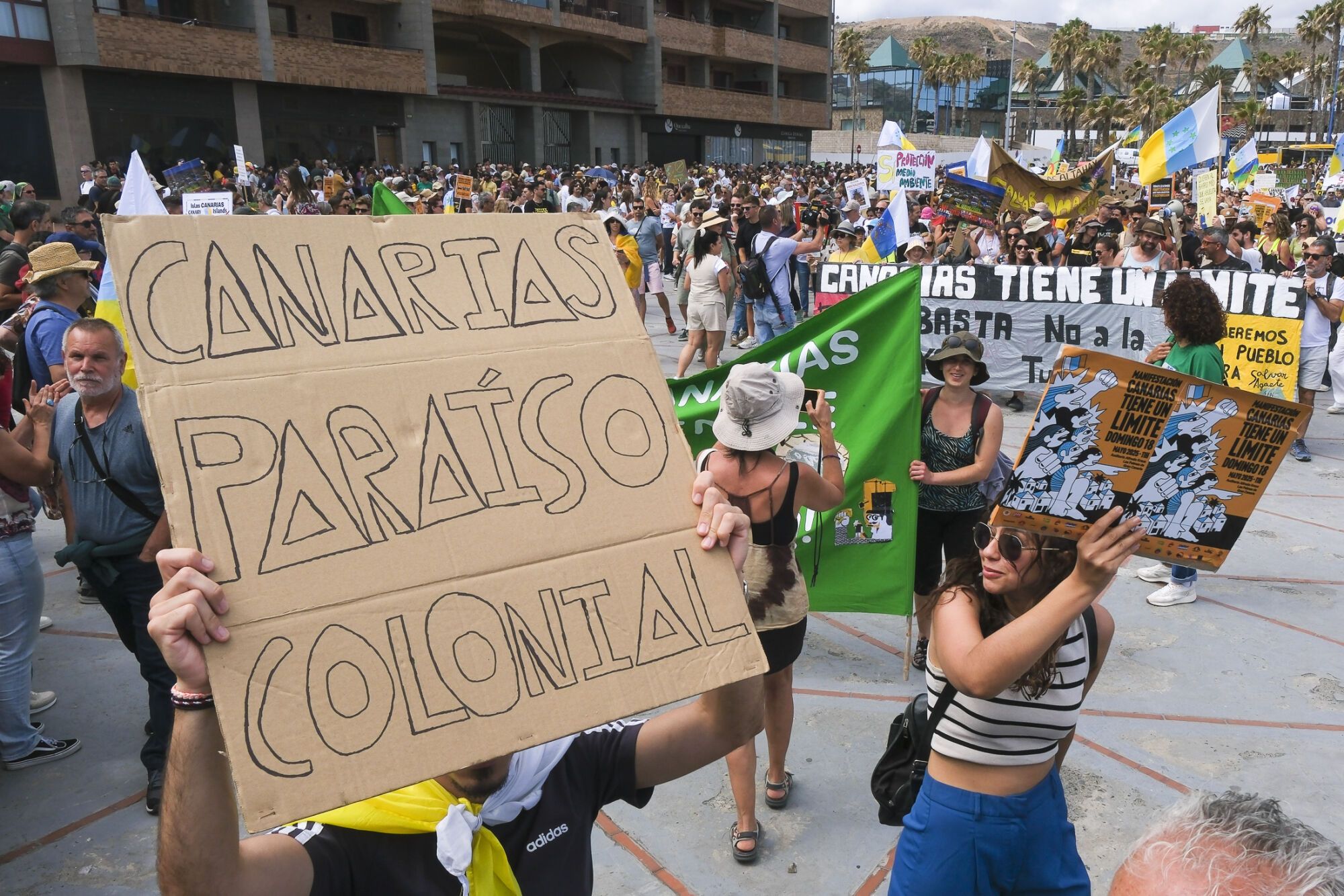 Manifestación Canarias tiene un límite 18M en Las Palmas de Gran Canaria