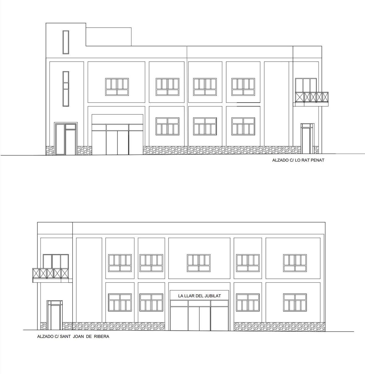 El plano del Hogar de los Jubilados.