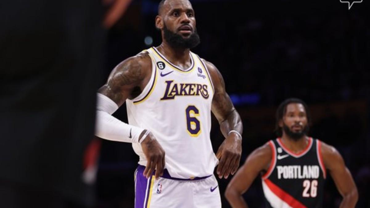 James, en el partido ante los Blazers