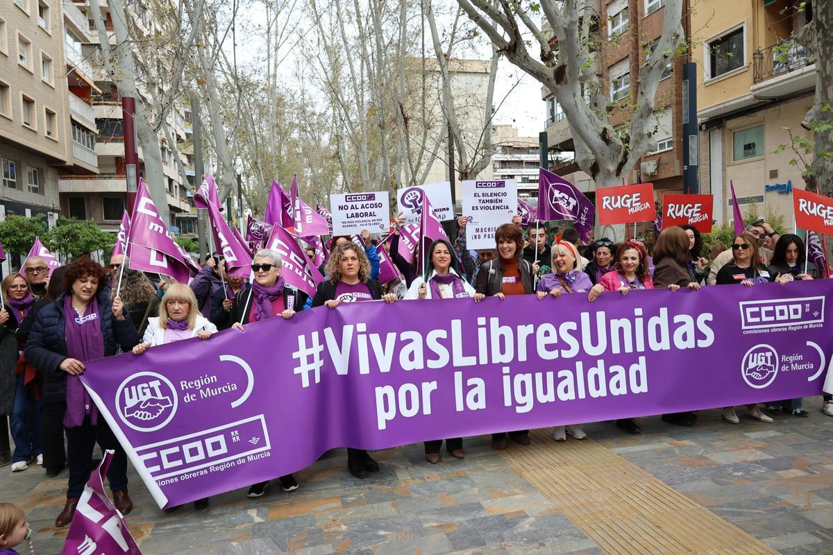 Las imágenes de la manifestación del 8M en Murcia Las imágenes de la manifestación del 8M en Murcia