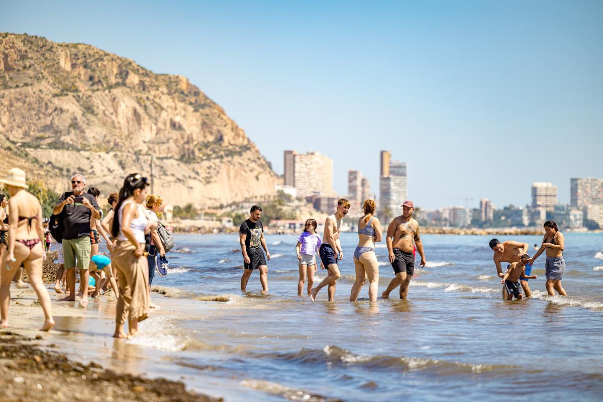 La playa del Postiguet de Alicante