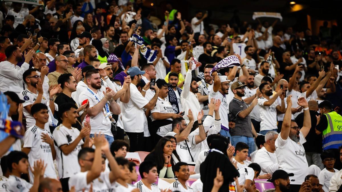 La grada del King Abdullah Sports City de Yeda durante la semifinal de Supercopa entre Real Madrid y Mallorca