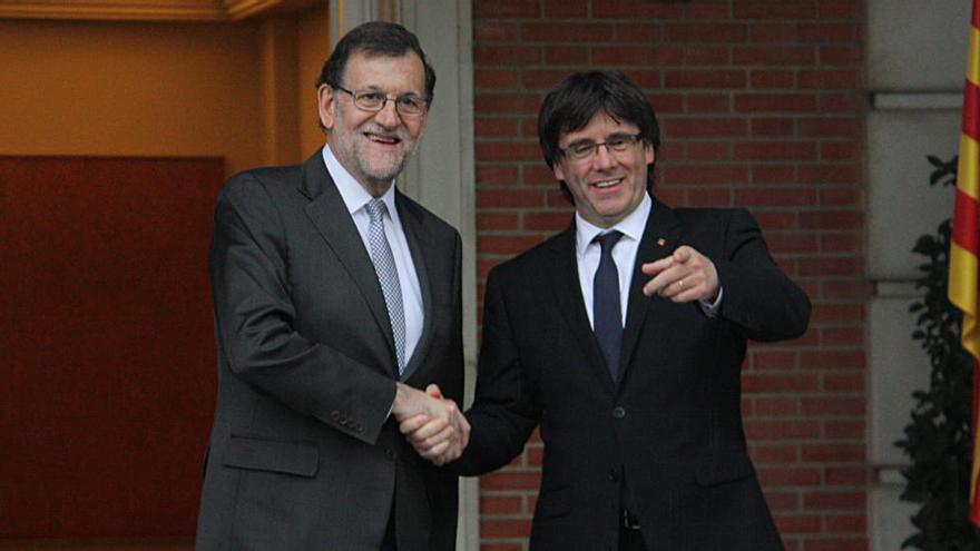 Puigdemont i Rajoy es van reunir a la Moncloa l&#039;11 de gener