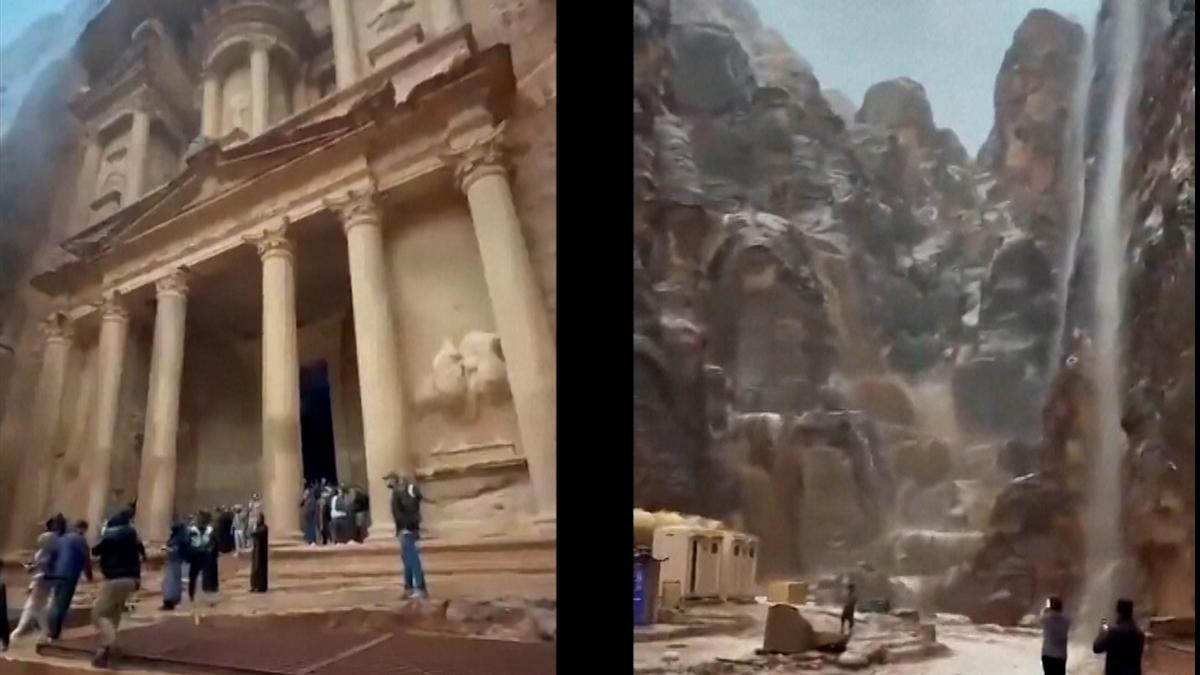 Mil ochocientos turistas evacuados por las inundaciones en la ciudad de Petra