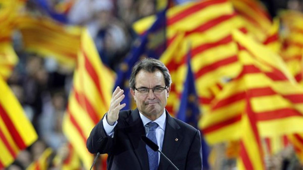 Artur Mas en el acto final de campaña.