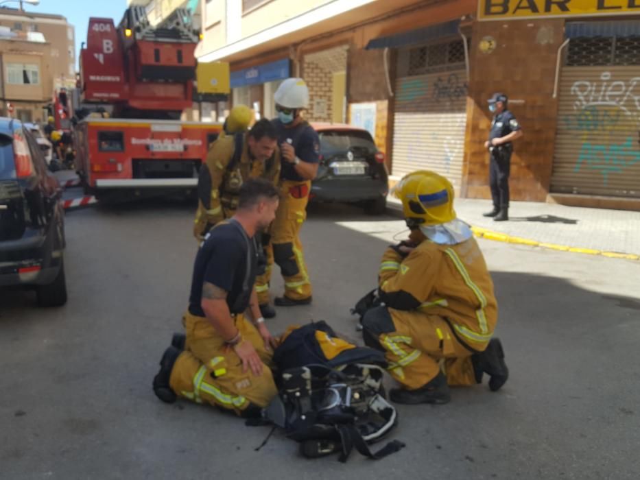 Alarma por un incendio en un ático en Palma