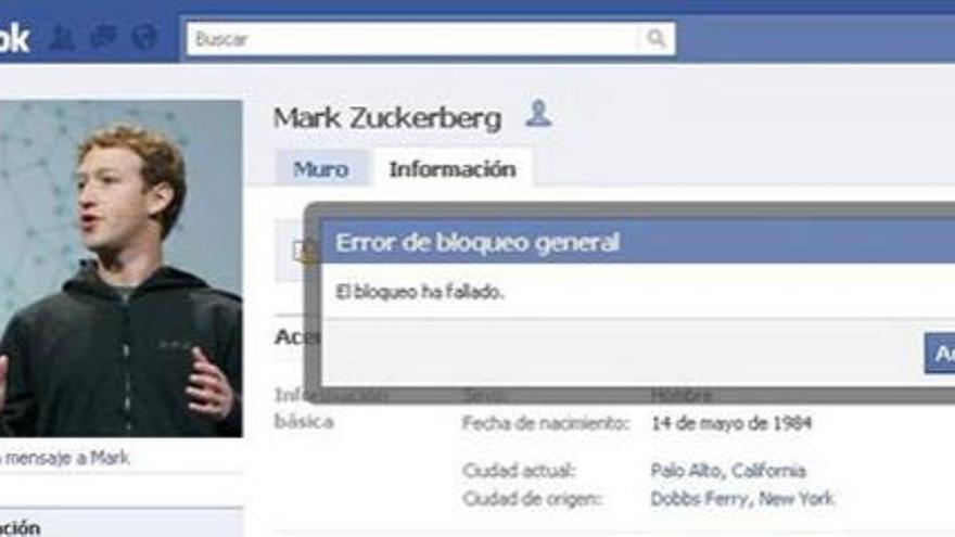 El perfil de Mark Zuckerberg en Facebook.