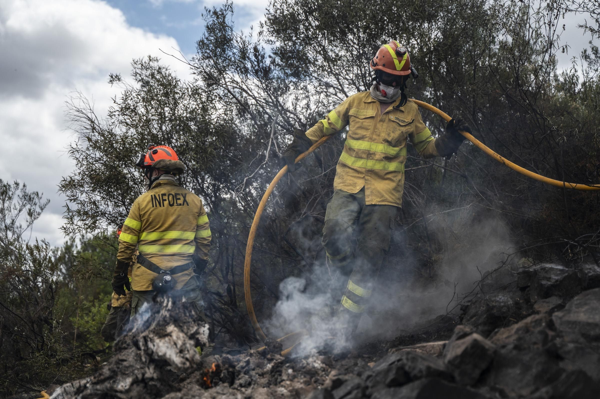 Las imágenes del incendio de este viernes en Cáceres