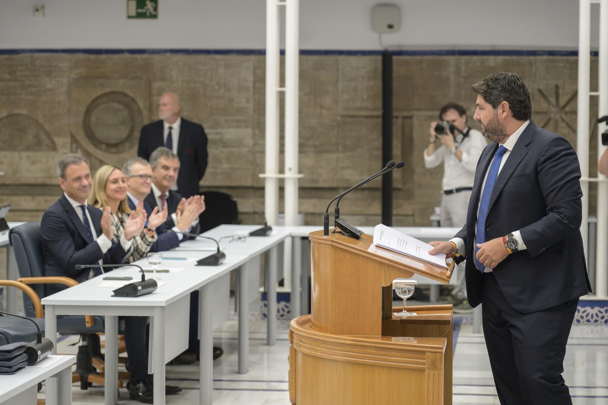 Primera sesión del segundo debate de investidura de López Miras en la Asamblea