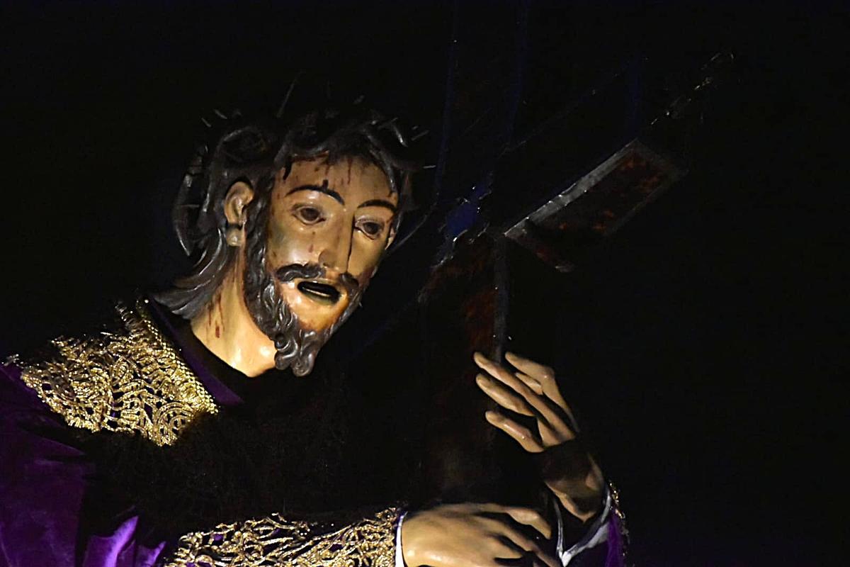 Imagen de Jesús Nazareno en la procesión de 2025.