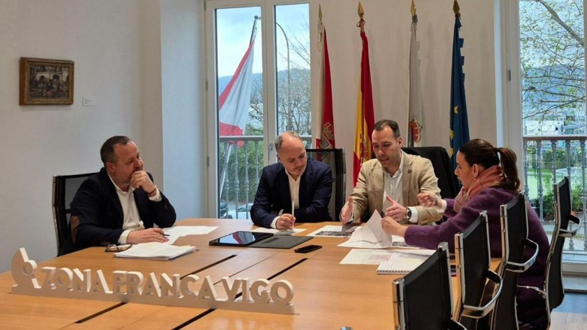 Reunión entre la Zona Franca y el Concello de Caldas de Reis.
